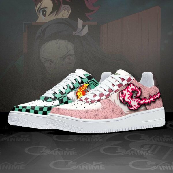 Nezuko and Tanjiro Air Shoes Custom Skills Demon Slayer Anime Sneakers 2