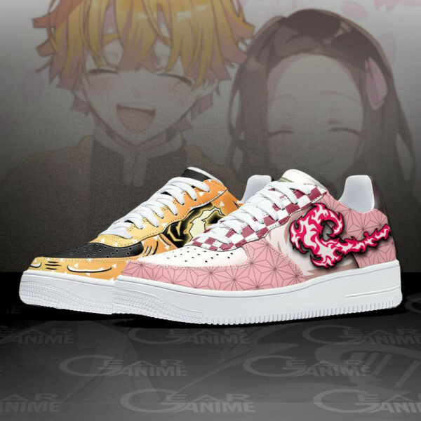 Nezuko and Zenitsu Air Shoes Anime Custom Skills Demon Slayer Sneakers 2