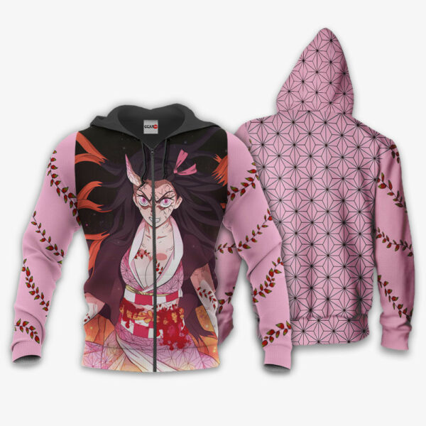 Nezuko Demon Form Hoodie Custom Kimetsu Anime Merch Clothes 1