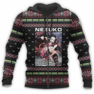 Nezuko Kamado Ugly Christmas Sweater Kimetsu Anime Custom Clothes 13