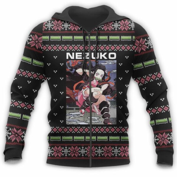 Nezuko Kamado Ugly Christmas Sweater Kimetsu Anime Custom Clothes 7