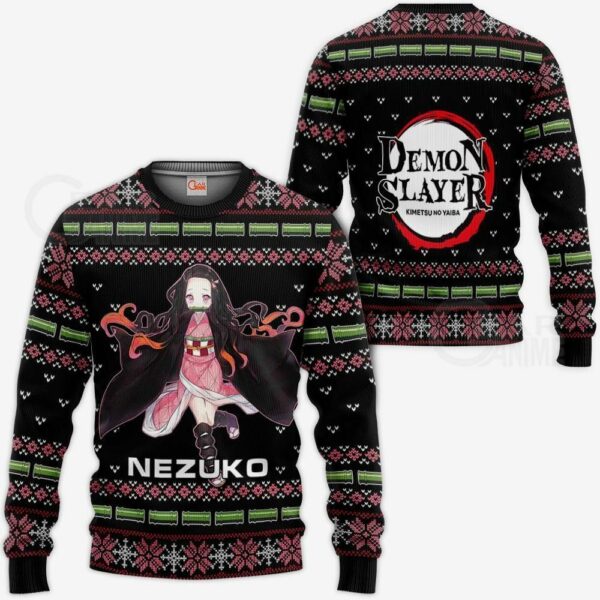 Nezuko Kamado Ugly Sweater Christmas Kimetsu Anime Gift 1