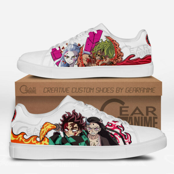 Nezuko Tanjiro vs Daki Gyutaro Skate Shoes Custom Demon Slayer Anime Sneakers 1