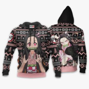 Nezuko Ugly Christmas Sweater Custom Anime Kimetsu XS12 7