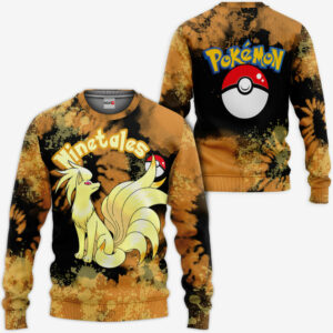 Ninetales Hoodie Custom Pokemon Anime Merch Clothes Tie Dye Style 7