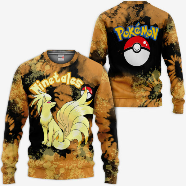 Ninetales Hoodie Custom Pokemon Anime Merch Clothes Tie Dye Style 2