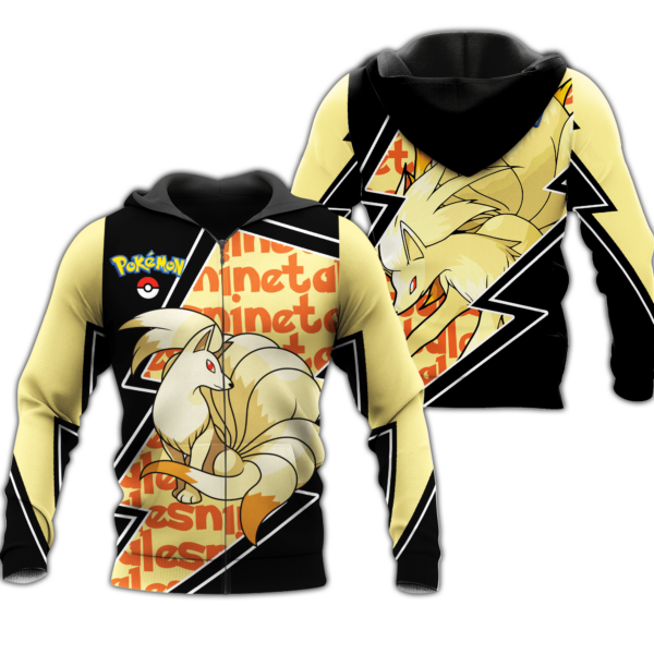 Ninetales Zip Hoodie Pokemon Shirt SD12 1