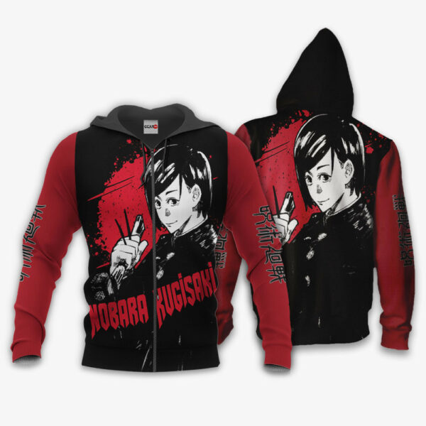 Nobara Kugisaki Hoodie Custom Jujutsu Kaisen Anime Merch Clothes Monochrome 1