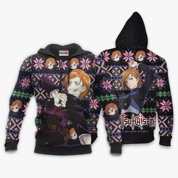 Nobara Kugisaki Ugly Christmas Sweater Custom Anime Jujutsu Kaisen XS12 3