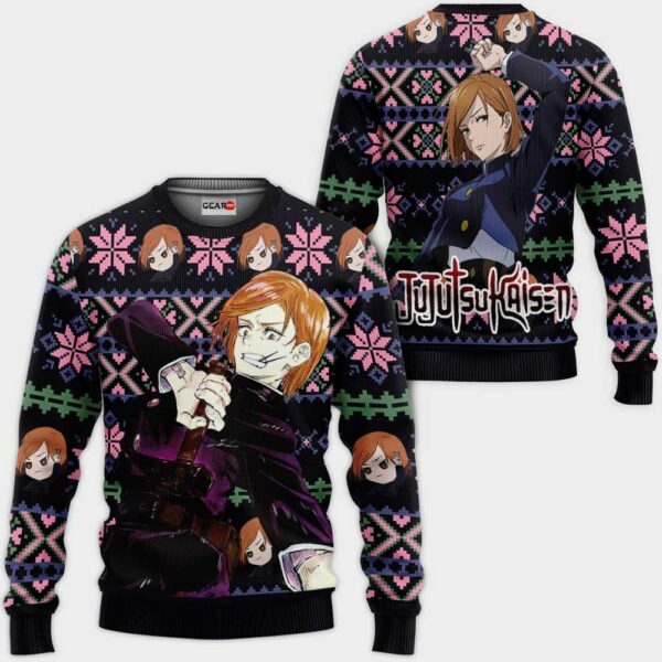 Nobara Kugisaki Ugly Christmas Sweater Custom Anime Jujutsu Kaisen XS12 1