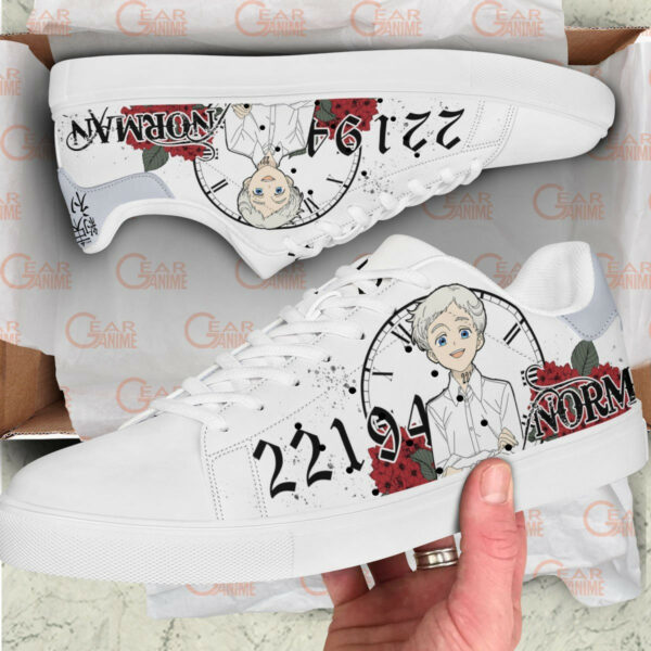 Norman 22194 Skate Shoes Custom The Promised Neverland Anime Sneakers 2