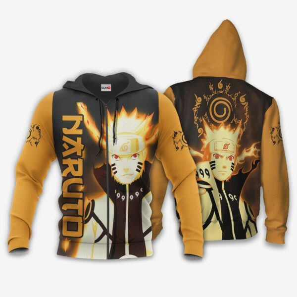 Naruto Kurama Hoodie Shirt Naruto Anime Zip Jacket 1