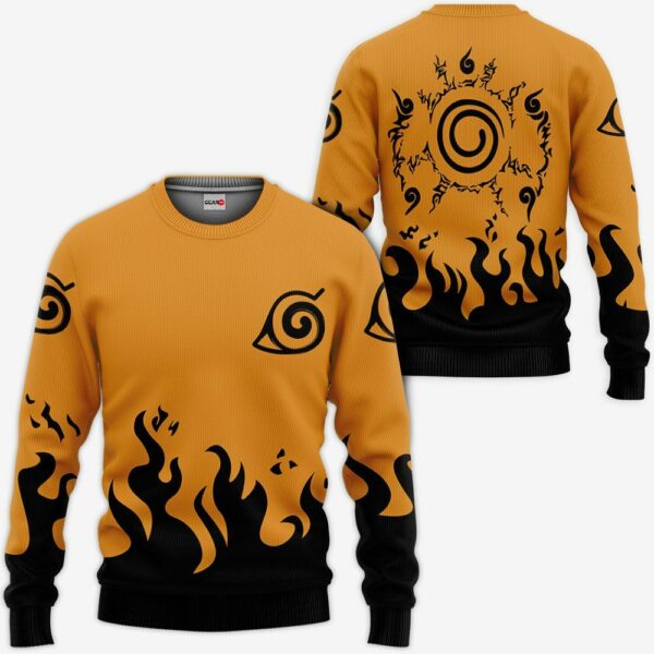 Naruto Kurama Seal Hoodie Shirt Naruto Symbol Anime Zip Jacket 2