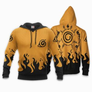 Naruto Kurama Seal Hoodie Shirt Naruto Symbol Anime Zip Jacket 8