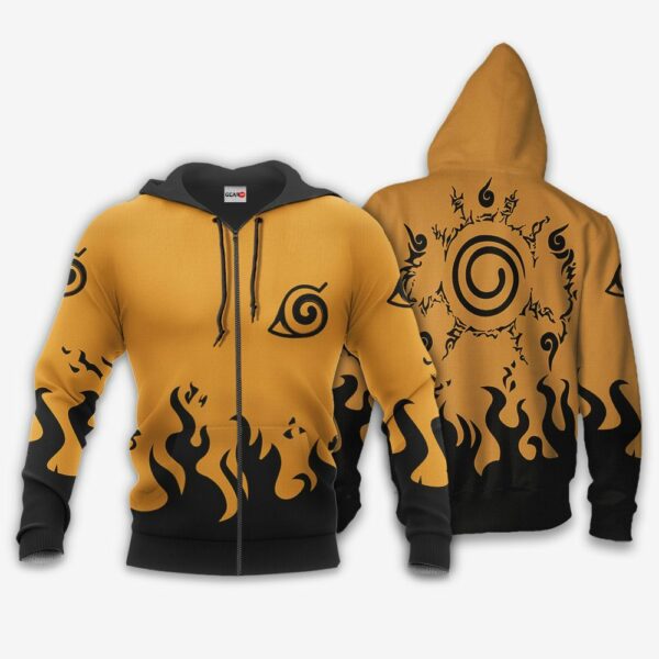 Naruto Kurama Seal Hoodie Shirt Naruto Symbol Anime Zip Jacket 1