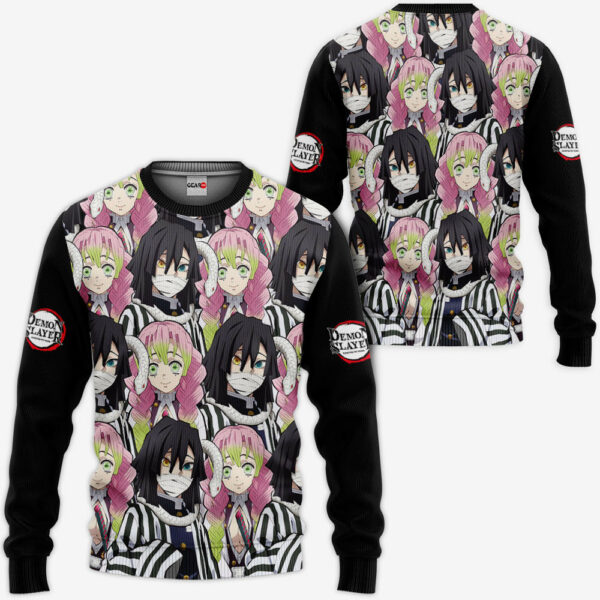 Obanai and Mitsuri Hoodie Custom Kimetsu Anime Merch Clothes Valentine's gifts 2