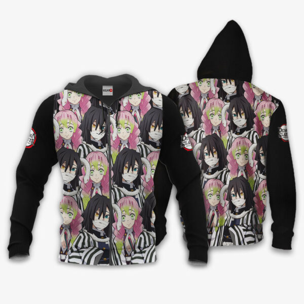 Obanai and Mitsuri Hoodie Custom Kimetsu Anime Merch Clothes Valentine's gifts 1