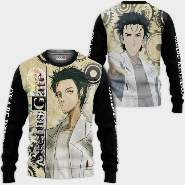 Okabe Rintarou Hoodie Custom Steins Gate Anime Merch Clothes 2