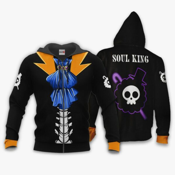 One Piece Brook Uniform Hoodie Shirt Anime Zip Jacket 1