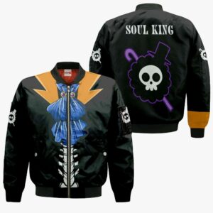 One Piece Brook Uniform Hoodie Shirt Anime Zip Jacket 9