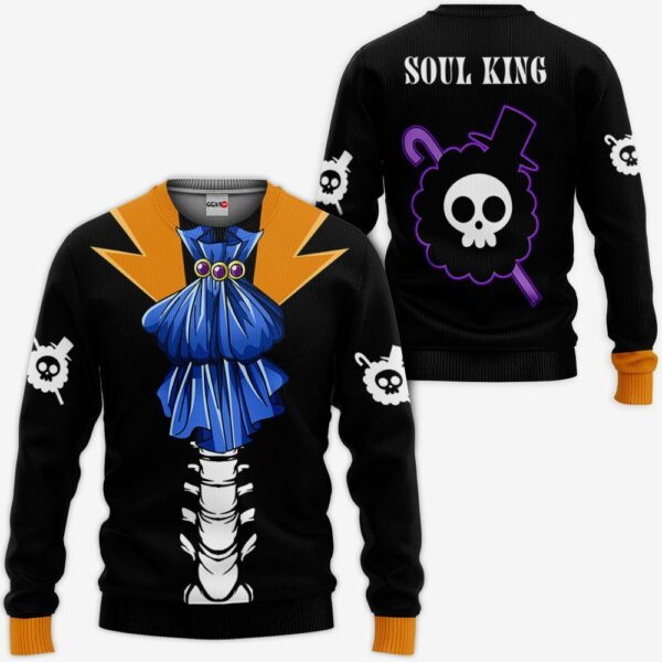 One Piece Brook Uniform Hoodie Shirt Anime Zip Jacket 2