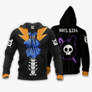 One Piece Brook Uniform Hoodie Shirt Anime Zip Jacket 8