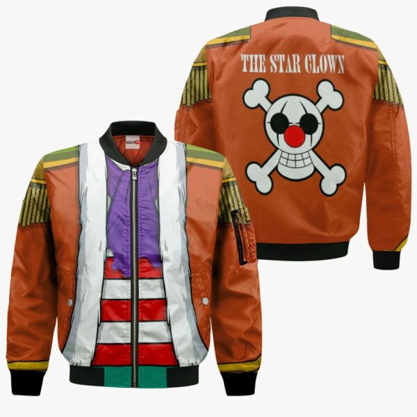 One Piece Buggy Uniform Hoodie Shirt Anime Zip Jacket 4