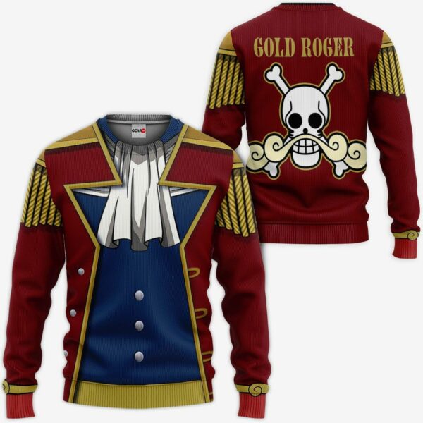 One Piece Gol D. Roger Hoodie Shirt Anime Zip Jacket 2