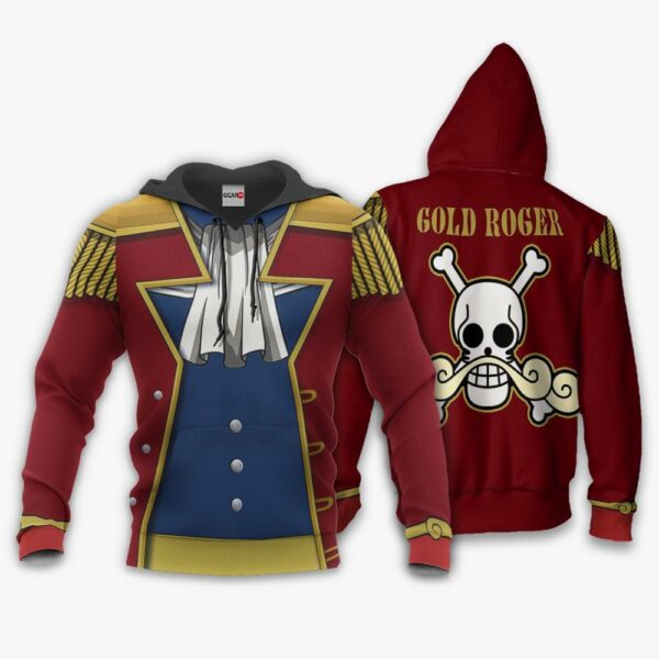 One Piece Gol D. Roger Hoodie Shirt Anime Zip Jacket 3