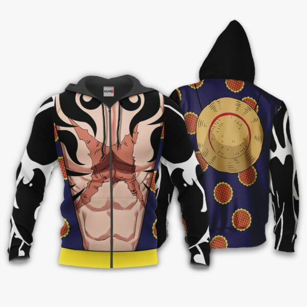 One Piece Luffy Gear 4 Hoodie Shirt Anime Zip Jacket 1