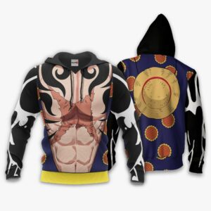 One Piece Luffy Gear 4 Hoodie Shirt Anime Zip Jacket 8