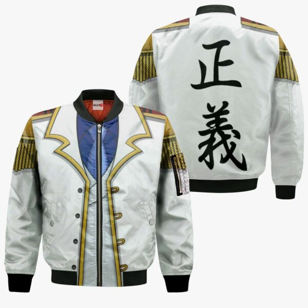 One Piece Monkey D Garp Uniform Hoodie Shirt Anime Zip Jacket 4