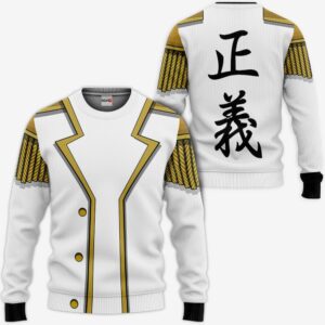 One Piece Smoker Marine Hoodie Shirt Anime Zip Jacket 7