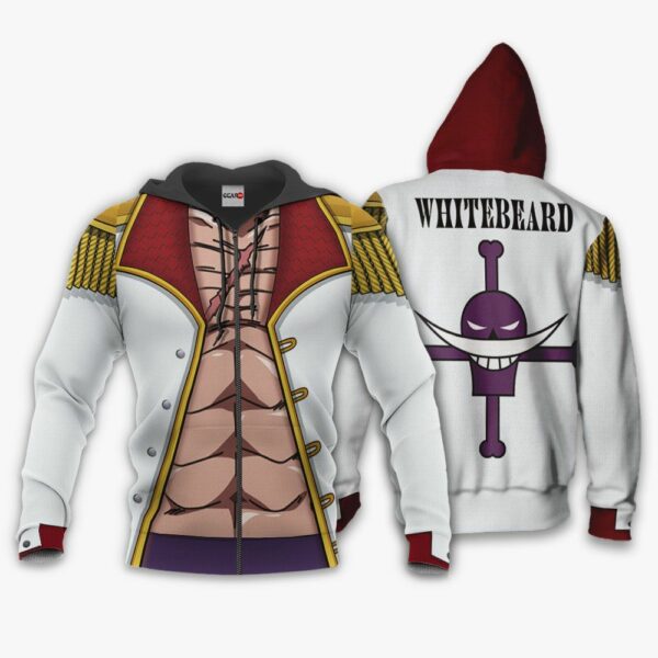 One Piece Whitebeard Uniform Hoodie Shirt Anime Zip Jacket 1