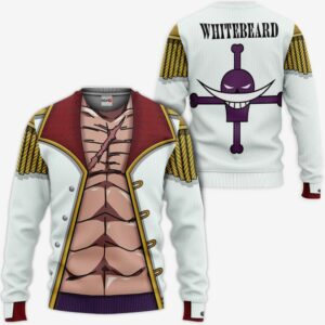 One Piece Whitebeard Uniform Hoodie Shirt Anime Zip Jacket 7