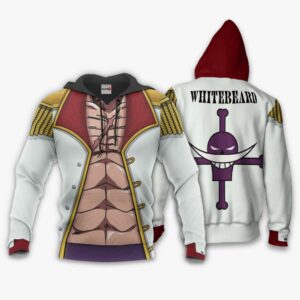 One Piece Whitebeard Uniform Hoodie Shirt Anime Zip Jacket 8