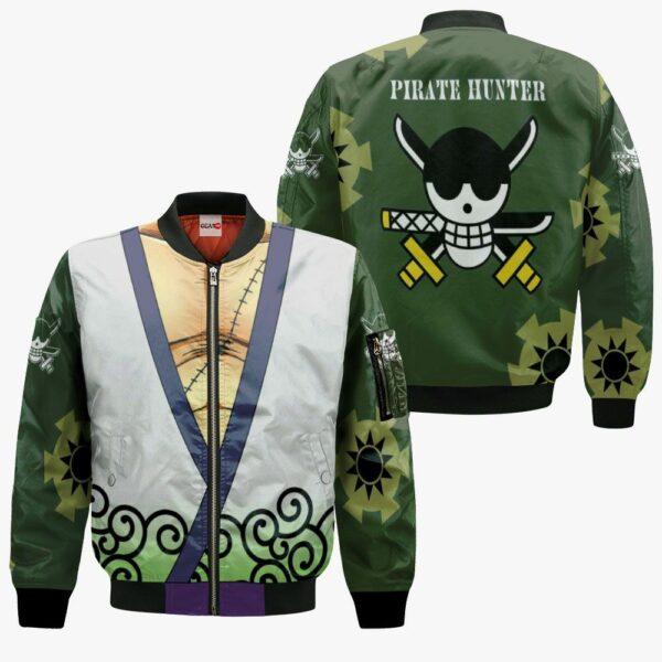 One Piece Zoro Wano Arc Hoodie Shirt Anime Zip Jacket 4