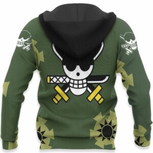 One Piece Zoro Wano Arc Hoodie Shirt Anime Zip Jacket 10