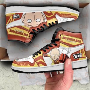 One Punch Man Shoes Saitama Funny Face Custom Sneakers 14