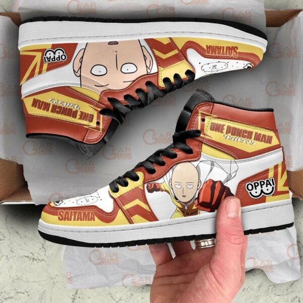 One Punch Man Shoes Saitama Funny Face Custom Sneakers 6