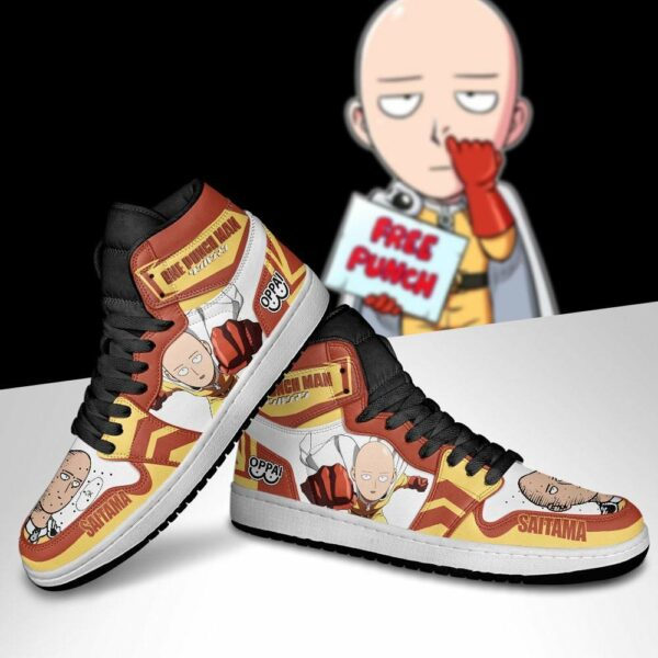 One Punch Man Shoes Saitama Funny Face Custom Sneakers 8