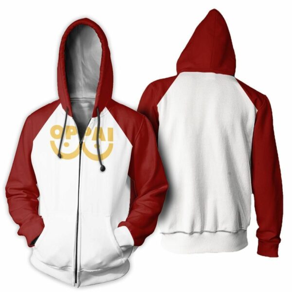 Oppai Saitama Shirt OPM Anime Hoodie Jacket 1