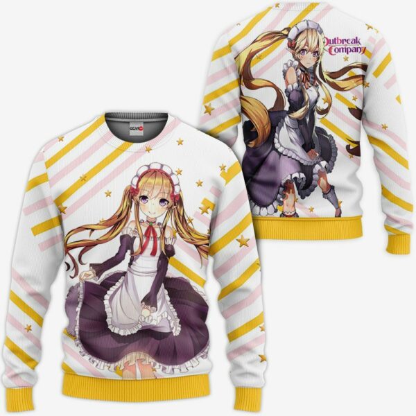 Outbreak Company Hoodie Myucel Foaran Anime Zip Jacket 2