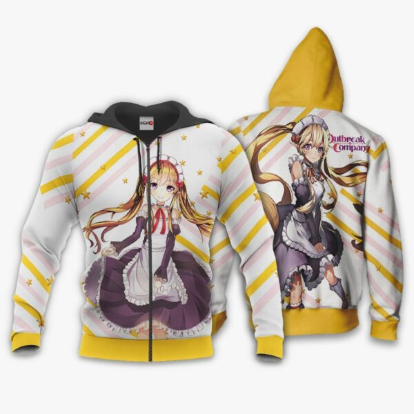 Outbreak Company Hoodie Myucel Foaran Anime Zip Jacket 1