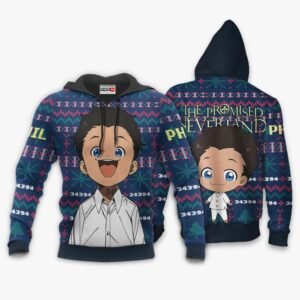 Phil Ugly Christmas Sweater Custom Anime The Promised Neverland XS12 7