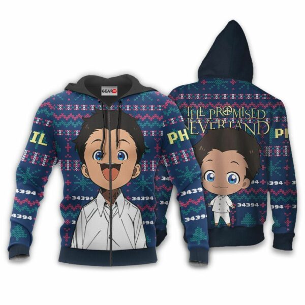 Phil Ugly Christmas Sweater Custom Anime The Promised Neverland XS12 2