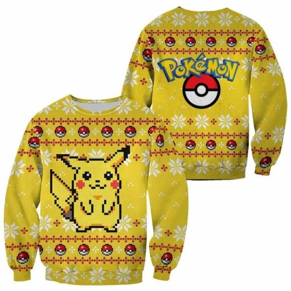 Pikachu Pokemon Ugly Christmas Sweater Custom Xmas Gift 1