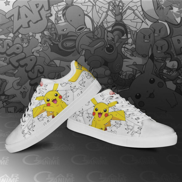 Pikachu Skate Shoes Pokemon Custom Anime Sneakers SK11 2