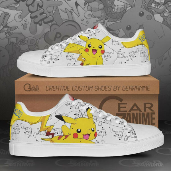 Pikachu Skate Shoes Pokemon Custom Anime Sneakers SK11 1