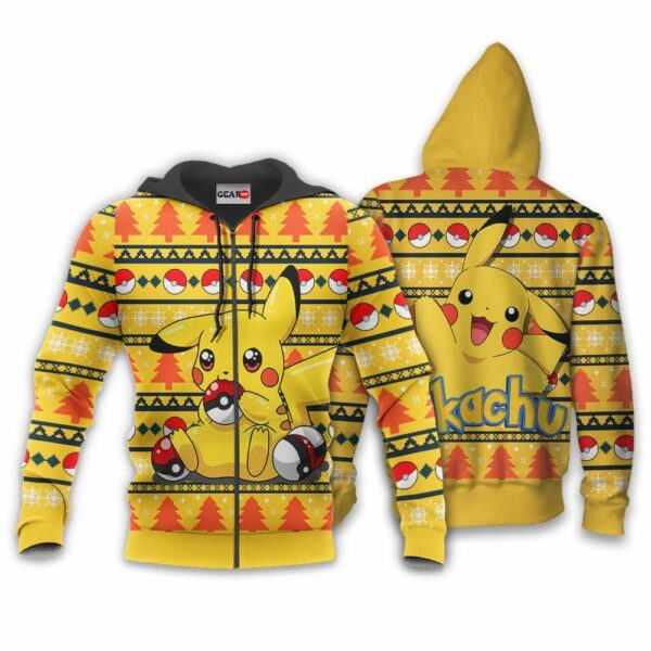 Pikachu Ugly Christmas Sweater Custom Anime Pokemon XS12 2